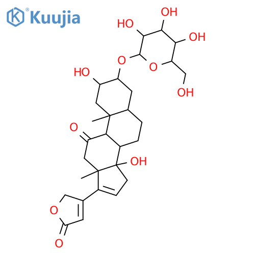 Carda-16,20(22)-dienolide, 3-(β-D-glucopyranosyloxy)-2,14-dihydroxy-11-oxo-, (2β,3β,5β)- (9CI) structure