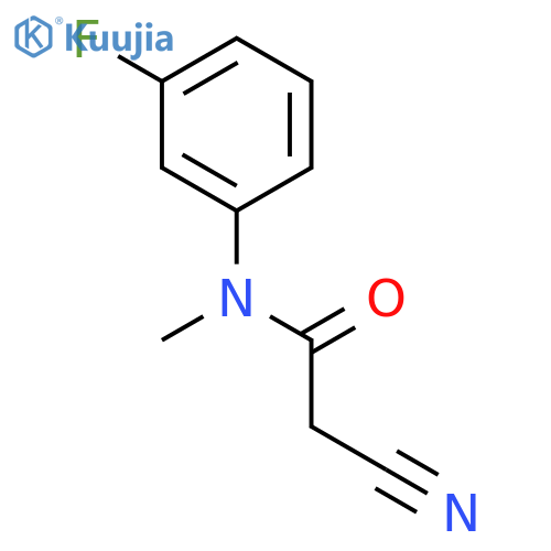 2-cyano-N-(3-fluoro-phenyl)-N-methyl-acetamide structure