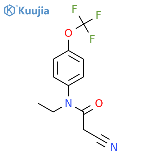 Acetamide, 2-cyano-N-ethyl-N-[4-(trifluoromethoxy)phenyl]- structure