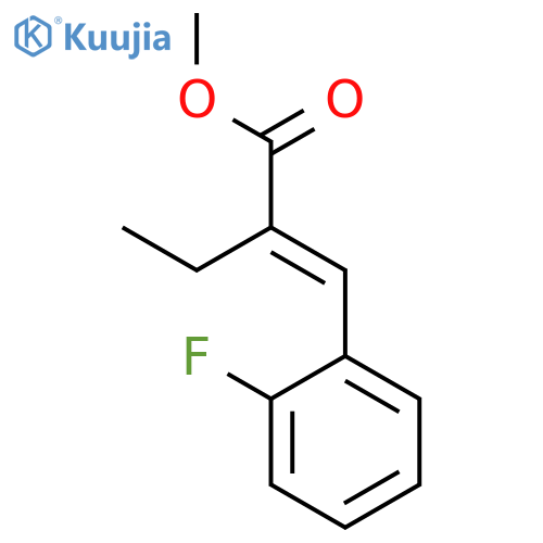Butanoic acid, 2-[(2-fluorophenyl)methylene]-, methyl ester, (2E)- structure
