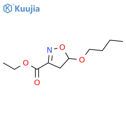 3-ISOXAZOLECARBOXYLIC ACID, 5-BUTOXY-4,5-DIHYDRO-, ETHYL ESTER structure