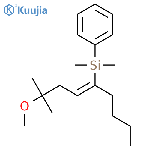 SILANE, [(1E)-1-BUTYL-4-METHOXY-4-METHYL-1-PENTENYL]DIMETHYLPHENYL- structure