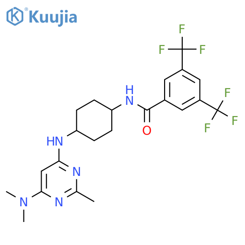 Benzamide,N-[cis-4-[[6-(dimethylamino)-2-methyl-4-pyrimidinyl]amino]cyclohexyl]-3,5-bis(trifluoromethyl)- structure