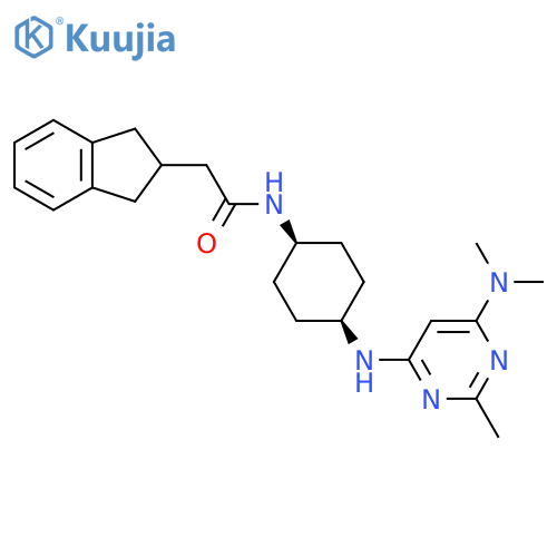 1H-Indene-2-acetamide,N-[cis-4-[[6-(dimethylamino)-2-methyl-4-pyrimidinyl]amino]cyclohexyl]-2,3-dihydro- structure