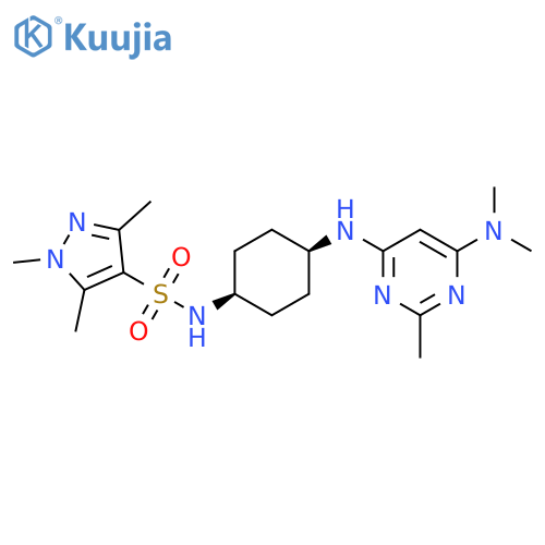 1H-Pyrazole-4-sulfonamide,N-[cis-4-[[6-(dimethylamino)-2-methyl-4-pyrimidinyl]amino]cyclohexyl]-1,3,5-trimethyl- structure