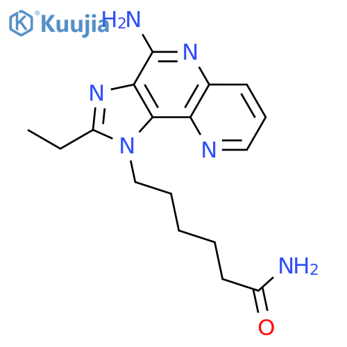 1H-Imidazo[4,5-c][1,5]naphthyridine-1-hexanamide, 4-amino-2-ethyl- structure