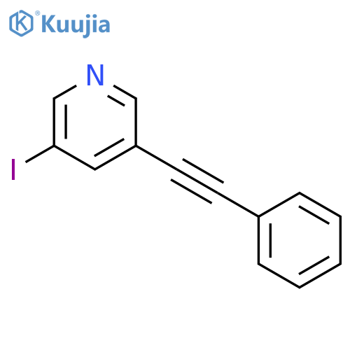 PYRIDINE, 3-IODO-5-(PHENYLETHYNYL)- structure