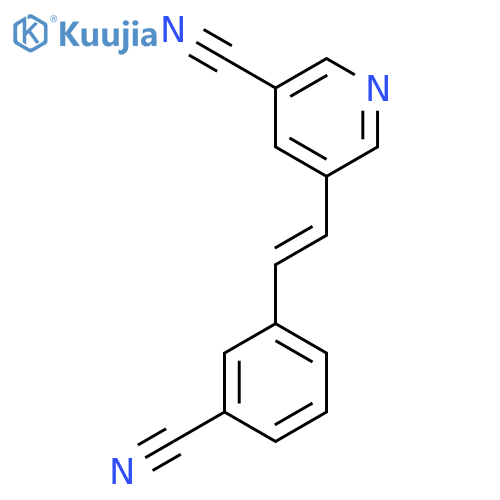 3-Pyridinecarbonitrile, 5-[(1E)-2-(3-cyanophenyl)ethenyl]- structure