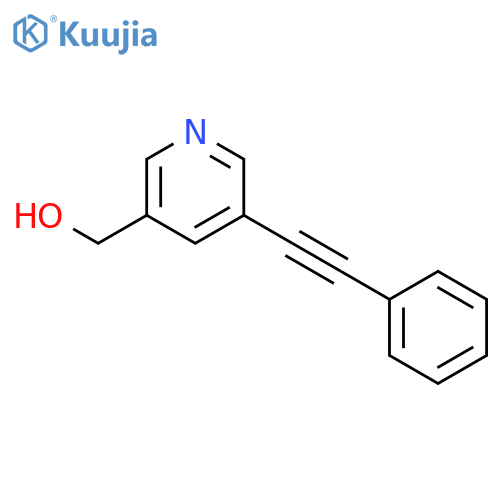 3-PYRIDINEMETHANOL, 5-(PHENYLETHYNYL)- structure