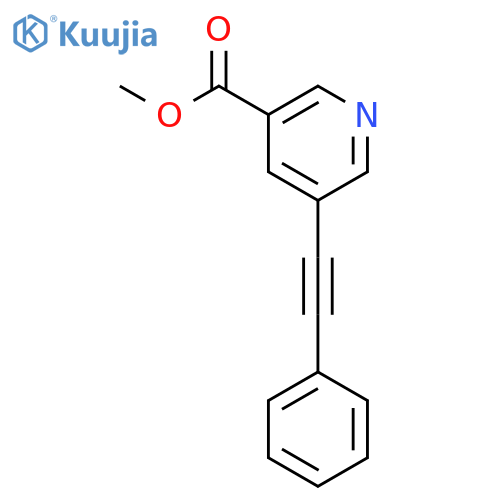 methyl 5-(2-phenylethynyl)nicotinate structure