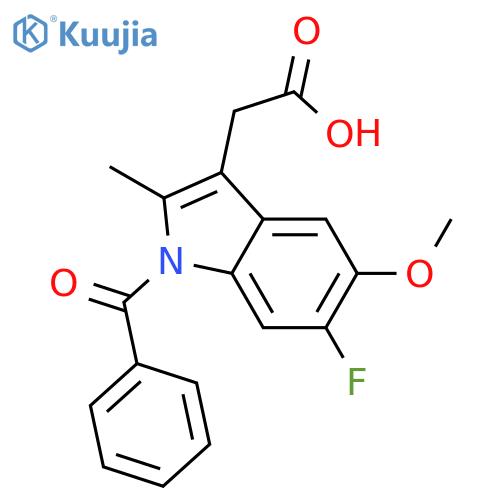 1H-Indole-3-acetic acid, 1-benzoyl-6-fluoro-5-methoxy-2-methyl- structure