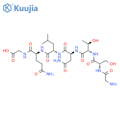 Glycine, glycyl-L-seryl-L-threonyl-L-asparaginyl-L-leucyl-L-glutaminyl- structure