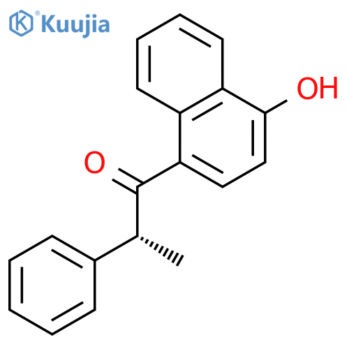 1-Propanone, 1-(4-hydroxy-1-naphthalenyl)-2-phenyl-, (2R)- structure
