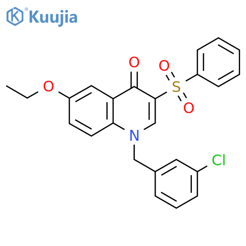 3-(benzenesulfonyl)-1-(3-chlorophenyl)methyl-6-ethoxy-1,4-dihydroquinolin-4-one structure