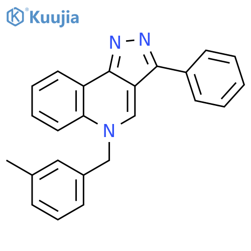 5-(3-methylphenyl)methyl-3-phenyl-5H-pyrazolo4,3-cquinoline structure