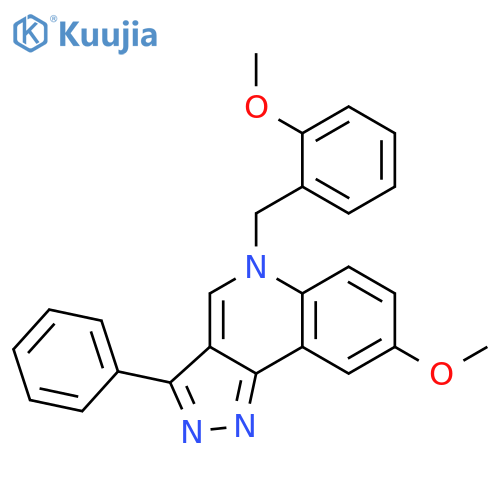 8-methoxy-5-(2-methoxyphenyl)methyl-3-phenyl-5H-pyrazolo4,3-cquinoline structure