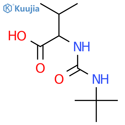 (2S)-2-(tert-butylcarbamoyl)amino-3-methylbutanoic Acid structure
