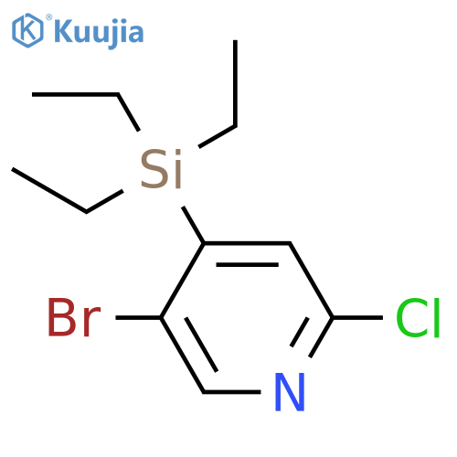 PYRIDINE, 5-BROMO-2-CHLORO-4-(TRIETHYLSILYL)- structure