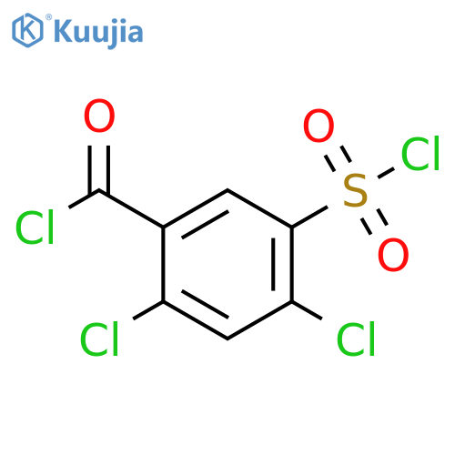 2,4-dichloro-5-(chlorosulfonyl)benzoyl chloride structure