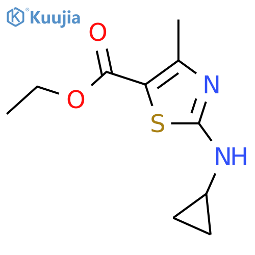 ethyl 2-(cyclopropylamino)-4-methyl-1,3-thiazole-5-carboxylate structure