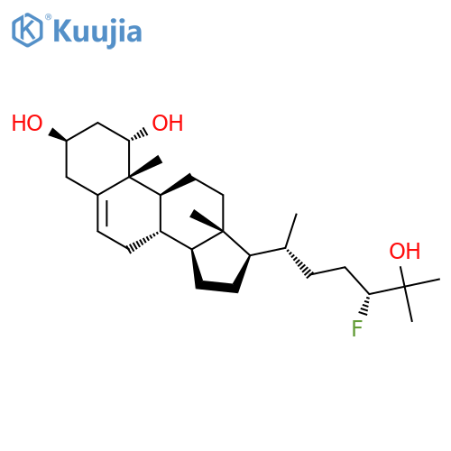 Cholest-5-ene-1,3,25-triol, 24-fluoro-, (1a,3b,24R)- structure