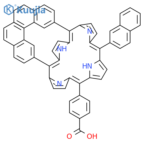 BENZOIC ACID, 4-(10,15,20-TRI-2-NAPHTHALENYL-21H,23H-PORPHIN-5-YL)- structure