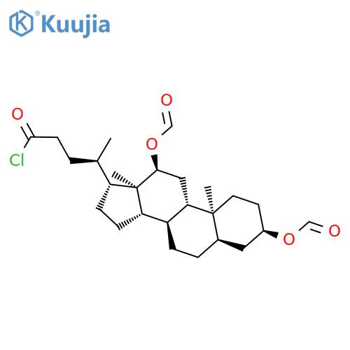 Cholan-24-oyl chloride, 3,12-bis(formyloxy)-, (3a,5b,12a)- structure