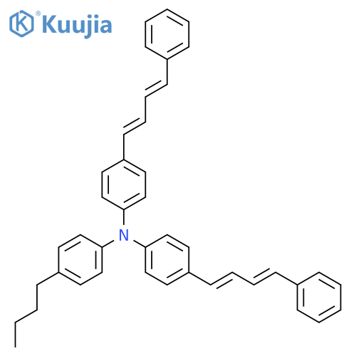 BENZENAMINE, 4-BUTYL-N,N-BIS[4-(4-PHENYL-1,3-BUTADIENYL)PHENYL]- structure