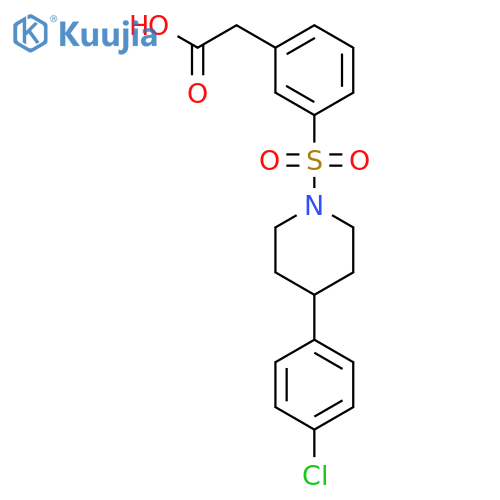 BENZENEACETIC ACID, 3-[[4-(4-CHLOROPHENYL)-1-PIPERIDINYL]SULFONYL]- structure