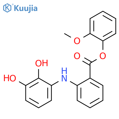 Benzoic acid, 2-[(2,3-dihydroxyphenyl)amino]-, 2-methoxyphenyl ester structure