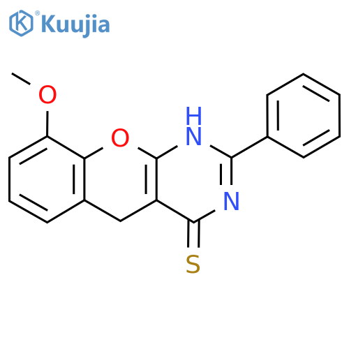 9-methoxy-2-phenyl-3H,4H,5H-chromeno2,3-dpyrimidine-4-thione structure