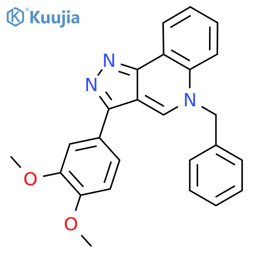 5-benzyl-3-(3,4-dimethoxyphenyl)-5H-pyrazolo4,3-cquinoline structure