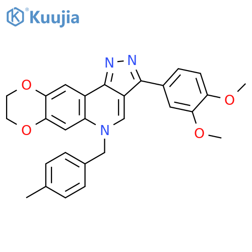 14-(3,4-dimethoxyphenyl)-17-(4-methylphenyl)methyl-4,7-dioxa-12,13,17-triazatetracyclo8.7.0.0^{3,8}.0^{11,15}heptadeca-1,3(8),9,11,13,15-hexaene structure