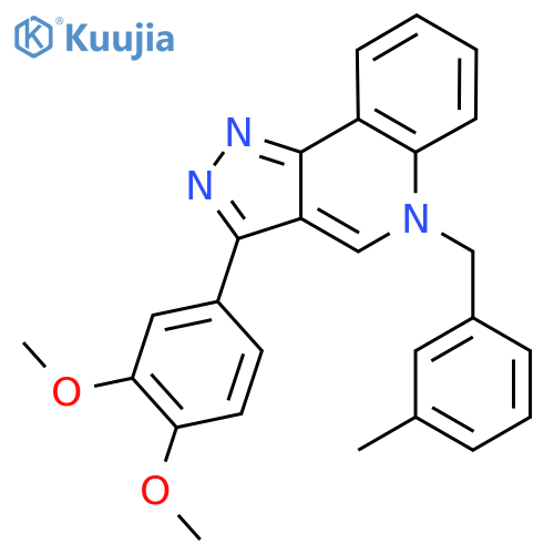3-(3,4-dimethoxyphenyl)-5-(3-methylphenyl)methyl-5H-pyrazolo4,3-cquinoline structure