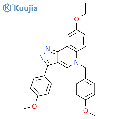 8-ethoxy-3-(4-methoxyphenyl)-5-(4-methoxyphenyl)methyl-5H-pyrazolo4,3-cquinoline structure
