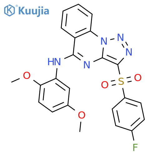 N-(2,5-dimethoxyphenyl)-3-(4-fluorobenzenesulfonyl)-1,2,3triazolo1,5-aquinazolin-5-amine structure