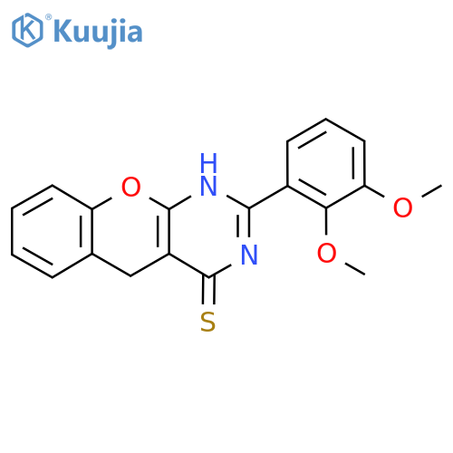 2-(2,3-dimethoxyphenyl)-3H,4H,5H-chromeno2,3-dpyrimidine-4-thione structure