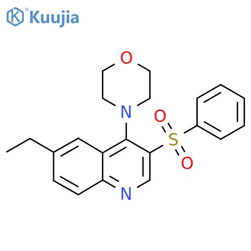 3-(benzenesulfonyl)-6-ethyl-4-(morpholin-4-yl)quinoline structure