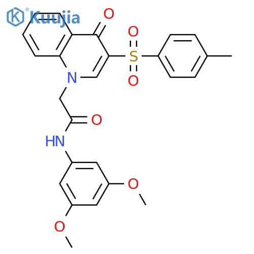 N-(3,5-dimethoxyphenyl)-2-3-(4-methylbenzenesulfonyl)-4-oxo-1,4-dihydroquinolin-1-ylacetamide structure