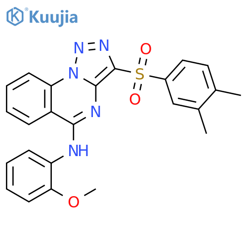 3-(3,4-dimethylbenzenesulfonyl)-N-(2-methoxyphenyl)-1,2,3triazolo1,5-aquinazolin-5-amine structure