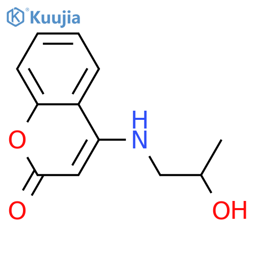 4-[(2-hydroxypropyl)amino]-2H-chromen-2-one structure
