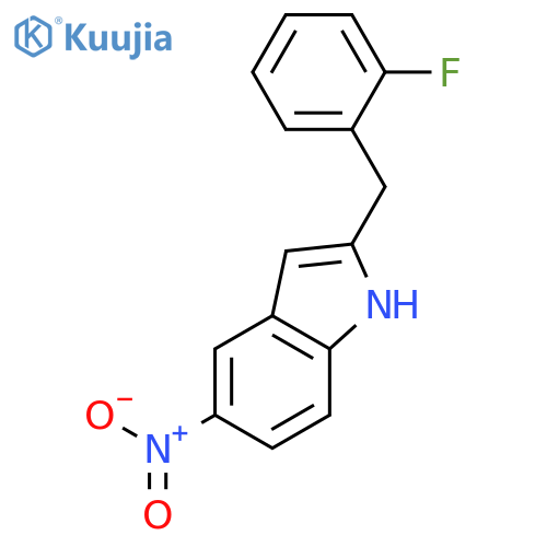 1H-Indole, 2-[(2-fluorophenyl)methyl]-5-nitro- structure