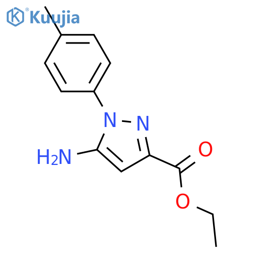 Ethyl 5-amino-1-(p-tolyl)-1H-pyrazole-3-carboxylate structure