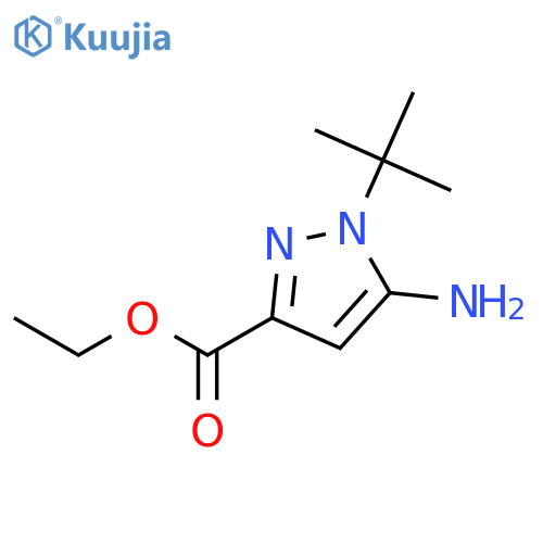 Ethyl 5-amino-1-(tert-butyl)-1H-pyrazole-3-carboxylate structure