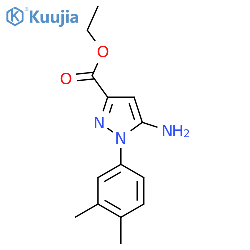 Ethyl 5-amino-1-(3,4-dimethylphenyl)-1H-pyrazole-3-carboxylate structure