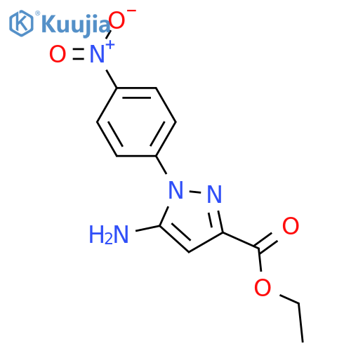 Ethyl 5-amino-1-(4-nitrophenyl)-1H-pyrazole-3-carboxylate structure