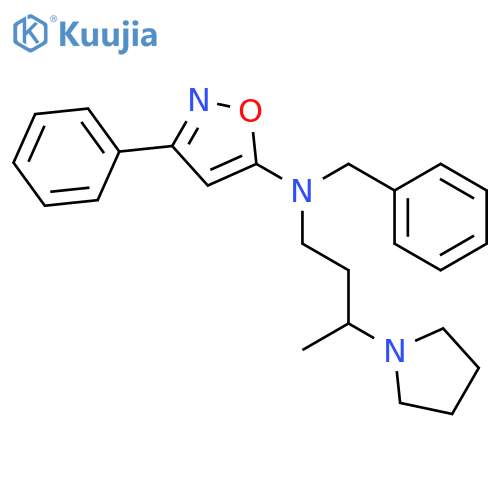 5-Isoxazolamine, 3-phenyl-N-(phenylmethyl)-N-[3-(1-pyrrolidinyl)butyl]- structure