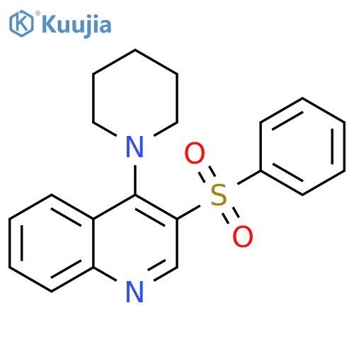 3-(benzenesulfonyl)-4-(piperidin-1-yl)quinoline structure