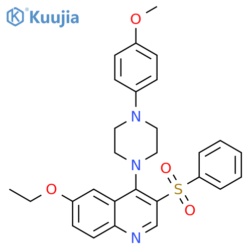 3-(benzenesulfonyl)-6-ethoxy-4-4-(4-methoxyphenyl)piperazin-1-ylquinoline structure