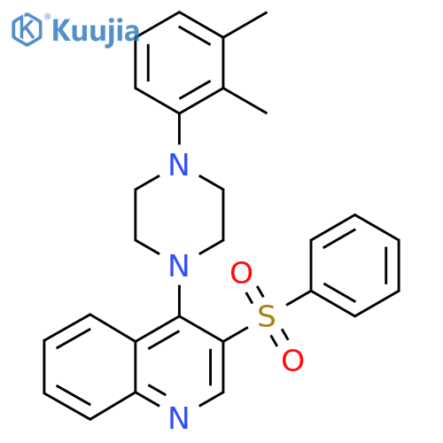 3-(benzenesulfonyl)-4-4-(2,3-dimethylphenyl)piperazin-1-ylquinoline structure